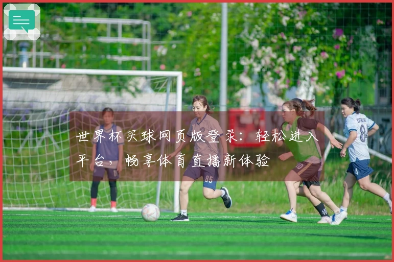 世界杯买球网页版登录：轻松进入平台，畅享体育直播新体验